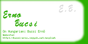 erno bucsi business card
